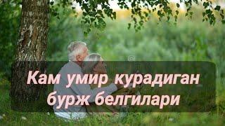 Кам умир курадиган бурж белгилари