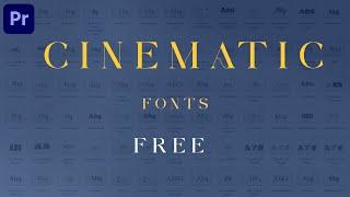 Free Cinematic Fonts for wedding highlight in premiere pro| Photoshop