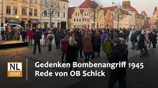 Cottbus | Stadt erinnert an Bombenangriff 1945, Rede von Oberbürgermeister Tobias Schick