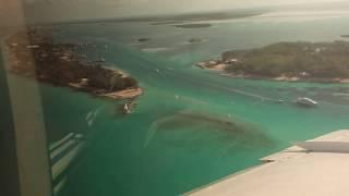 Landing at South Bimini in a Flamingo Air Beech 99