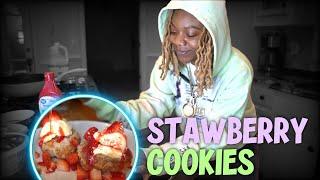 I MADE STRAWBERRY BISCUITS ! | Cooking with K