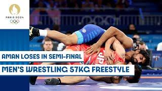 Aman loses Men's Wrestling Freestyle 57kg Semi-Final | Paris 2024 Highlights