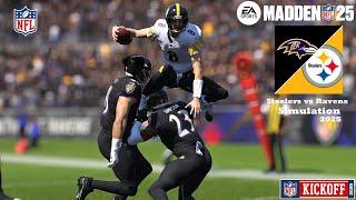 Madden 25 Aaron Rodgers Steelers vs Jaire Alexander Ravens Sim 2025 (Madden 26 Roster) Game Play
