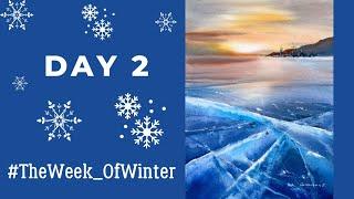 Painting Ice with Paraffin in Watercolor | Day 2 of #TheWeek_OfWinter