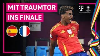 Spanien - Frankreich, Highlights mit Live-Kommentar | UEFA EURO 2024, Halbfinale | MAGENTA TV