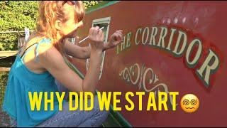 Painting our narrowboat home| narrowboat dwelling artists #narrowboat #canal #boatlife