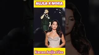 Karan Aujla X Nora Fatehi shared stage in Delhi live concert of #karanaujla #aayehaaye #norafatehi