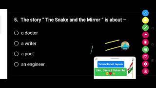 The story 'The Snake and the Mirror' is about -