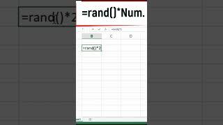 #shorts #rand How to use Rand formula in MS Excel in excel?