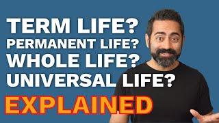 Different Types Of Life Insurance Explained | Term Life, Whole Life, Universal Life, Variable Life