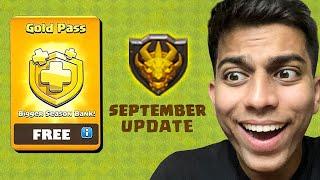 September Update and FREE GOLD PASS in Clash of Clans