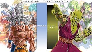 Goku VS Piccolo POWER LEVELS Over The Years - DBZ / DBS