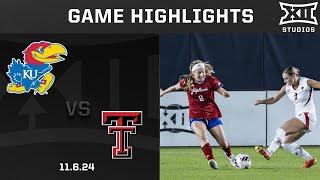 Kansas vs. Texas Tech Women's Soccer Highlights (11.6.24) | 2024 Big 12 Soccer Semifinals