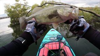 Fall Time Jig Fishing at Lake Arthur - Paddle Board Bass Fishing