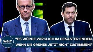 DEUTSCHLAND: "Es würde wirklich im Desaster enden, wenn die Grünen jetzt nicht zustimmen!"