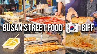 CHEAP KOREAN STREET FOOD IN BUSAN!! | BIFF SQUARE, NAMPODONG | FOODS IN KOREA | VLOG KOREA