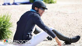 Henrik von Eckermann unseated from horse King Edward in Olympic jumping final | Paris Olympics