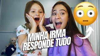 MINHA IRMÃ RESPONDENDO PERGUNTAS | JULIA PIMENTEL E ALICE PIMENTEL