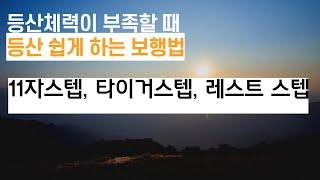 등산을 쉽게 하는 등산보행법: 등산 힘들 때 11자스텝,타이거스텝,레스트스텝