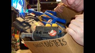 Box of Ghostbuster toys. The Barn's Loft.