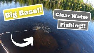 Finesse Fishing SMALLMOUTH BASS in CLEAR WATER!! (Temagami Bass Fishing)