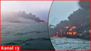 Oil tanker and cargo ship collide in North Sea: Strong fire broke out