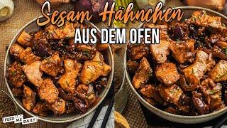 15 Min Sesam Hähnchen aus dem Ofen (auch für viele Personen!)