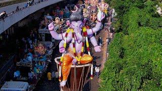 Ganesh Shobha Yatra 2024 Drone Visuals | Ganesh Nimajjanam 2024 #ganesha 30feets Ganesh Nimajjanam