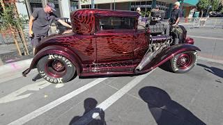 2024 Hot August Nights downtown classic car show & parade up close classic cars old school hot rods