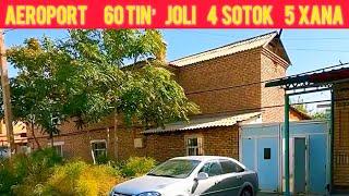 Aeroport 60 tin’ joli. 4 sotok 5 xana, 2-etaj, 320 mln kelisimli. 90-357-37-78 ; 90-728-09-96