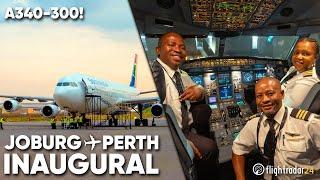 Backstage pass: South African Airways A340-300 inaugural to Perth