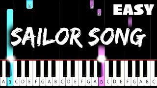 Gigi Perez - Sailor Song - EASY Piano Tutorial