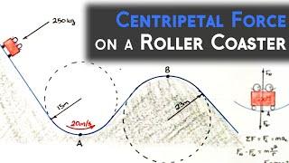 Calculate Normal Force On a Roller Coaster Cart  |  Circular Motion