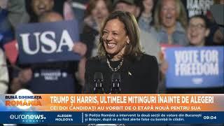 Alegeri Prezidențiale în SUA 2024. Ultimele mitinguri ale candidaților Donald Trump și Kamala Harris