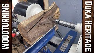 Woodturning - Black Walnut Slab Emerging Bowl