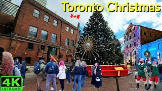 【4K】TORONTO CHRISTMAS MARKET OPENING DAY | DISTILLERY WINTER VILLAGE