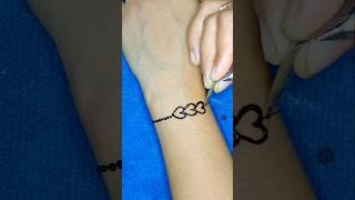 Beautiful Heart Shape Bracelet Mehndi Design #shorts