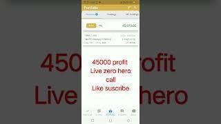 today zero hero  live nifty 45000 profit in option trading zero hero call