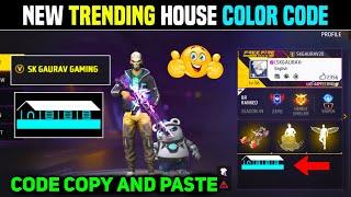 New trending house color code || free fire profile bio mein house kaise lagaen | v badge code 