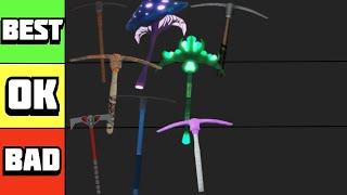 Ranking The BEST AND WORST Pickaxes In Roblox Oaklands!!