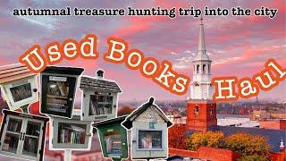 Little Free Libraries and Used Book Stores Treasure Hunting in the City in Autumn