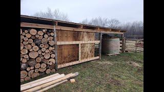 Building a calf pen. Tree damage. Farmhouse cooking. Using the Jackery Solar Generator 2000 v2.