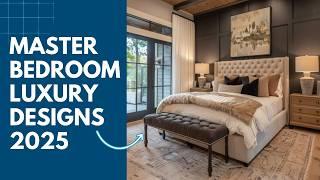 Master Bedroom Luxury Designs 2025 | Soft Furnishing Trends | Elegant Wall Art | interior decor