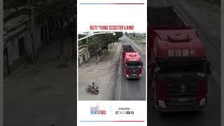 Rider, muntik makaladkad ng truck! | GMA Integrated Newsfeed