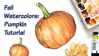 Fall Watercolors: Pumpkin Tutorial