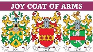 Joy Coat of Arms & Family Crest - Symbols, Bearers, History