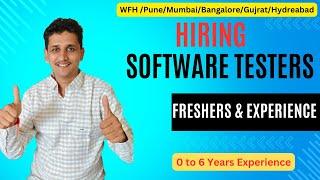 Software Testing Jobs | QA Fresher Jobs | WFH QA Jobs | Pradip Khedkar | Testing Interview