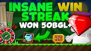 INSANE WIN STREAK !! WON 50+ BGLS - GROWTOPIA REME