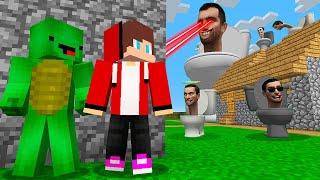 JJ and Mikey save the VILLAGE from SKIBIDI TOILET ARMY in Minecraft - Maizen