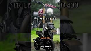 Duke 250 vs Bajaj Triumph Speed 400 (gear top speed) #ktm #dragrace #triumph #bajaj #topspeed #race